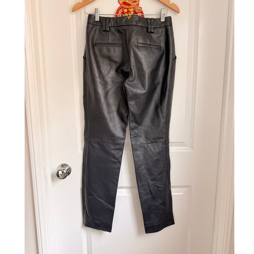 Alejandra Alonso Rojas Lamb Leather Silk Lining Pants Size 2 - Picture 2 of 8